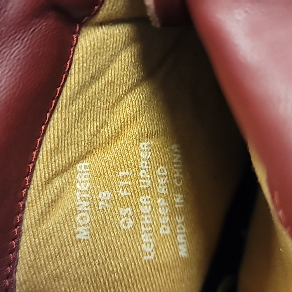 Earthies Montera Deep Red Zip Ruched Booties - Picture 16 of 16